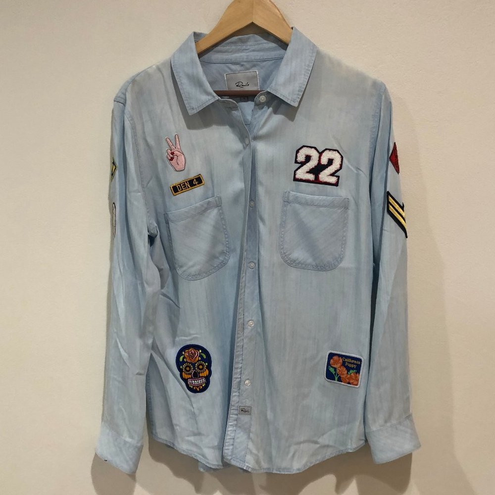 Soft Button Up With Vintage Patches - image 1